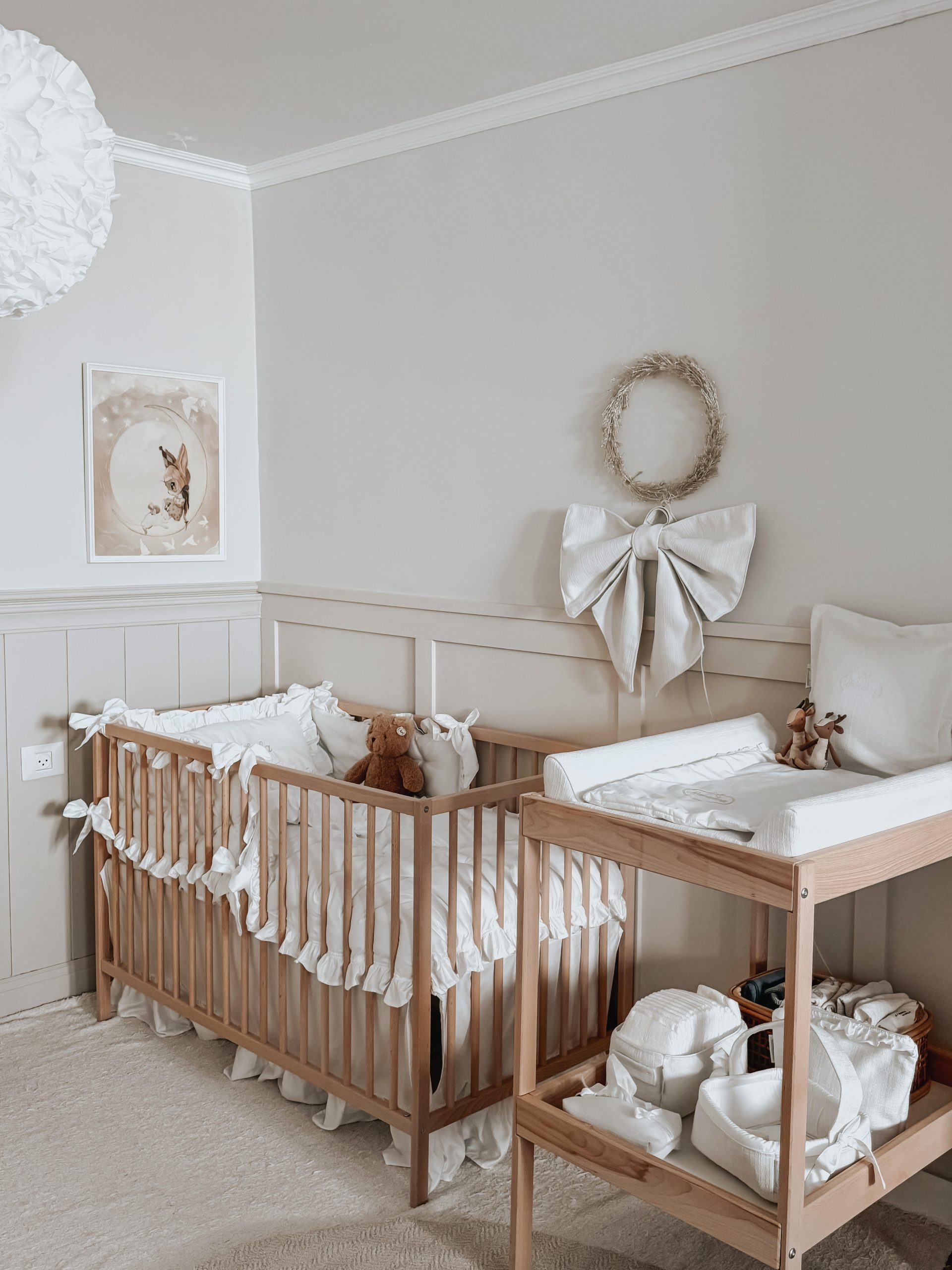 פשתן לבן חדר מלא